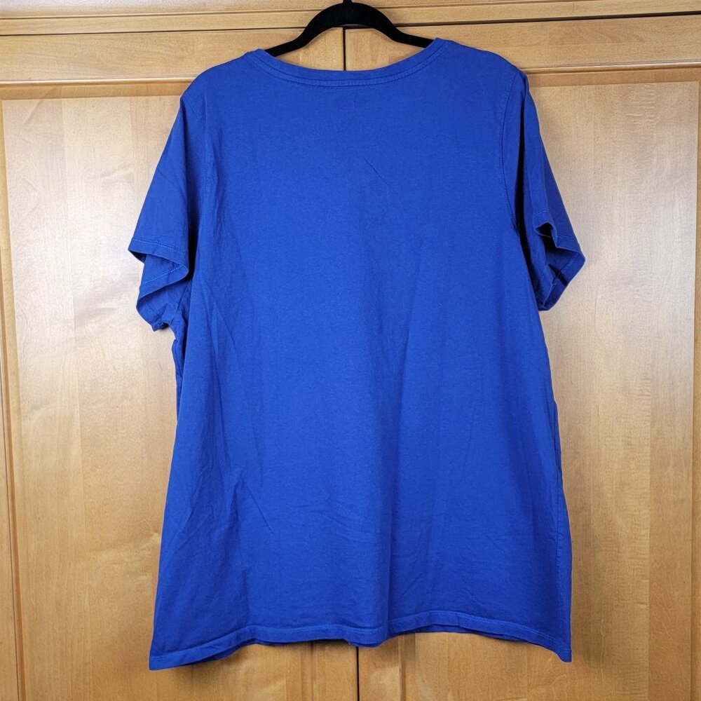 NFL Women's Buffalo Bills Football Blue V-Neck Short Sleeve Tee - 3XL - Picture 2 of 4